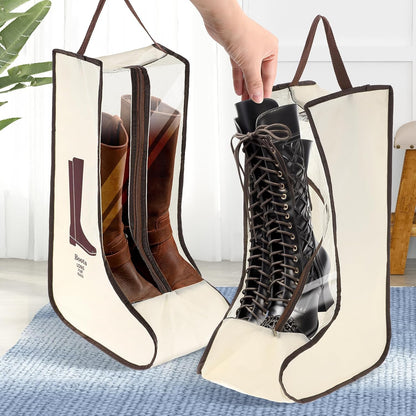 2 Set Boot Storage Bag, Portable Boots Protector Bag Dust Proof Travel Shoe Bags with Handle Boots Organizer for Packing Travel and Daily Use(Short)
