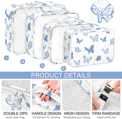 KPX 8 Set Packing Cubes for Travel, Luggage Packing Organizers Accessories Large Toiletries Bag for Clothes Shoes Cosmetics (Strawberry)