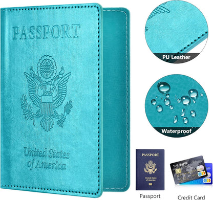 Eoehro Passport Holder for Travel Essentials, Passport Wallet Cover Case for Travel Must Haves Accessories,Passport Book Holders for Women and Men(black)