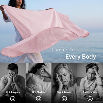 Bedsure Silky Soft Summer Cooling Blanket for Hot Sleepers, Rayon Derived from Bamboo Cold Throw Blanket for Couch, Lightweight Bed Cooling Throw Camping Picnic Travel Outdoor Dorm Essentials, 50x70