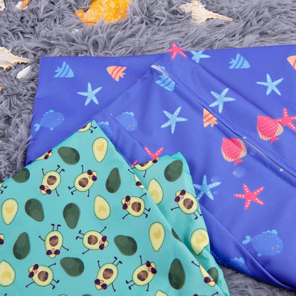 ALVA ALVABABY 3pcs Baby Cloth Diaper Wet/Dry Bags|Waterproof Reusable with Two Pockets|Travel, Beach, Pool, Daycare, Soiled Baby Items,Yoga,Gym Bag for Swimsuits or Wet Clothes 3L-ZM09 - Colors B