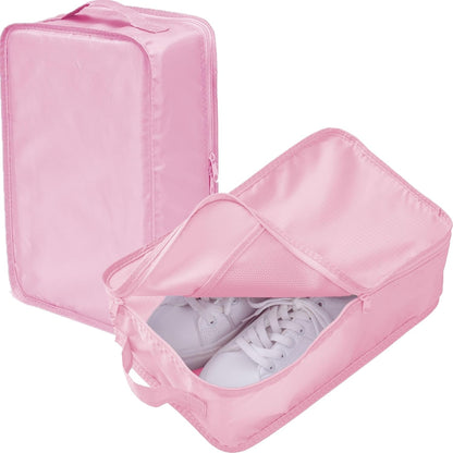 tianzong Travel Shoe Bag with Handle Holds 2 Pairs of Shoes, Shoe Packing Cubes for Travel (Black, 2 Pack)