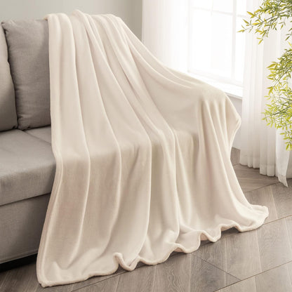 Fleece Blanket Soft Plush Throw for Couch Black 50"x60" - Colors A