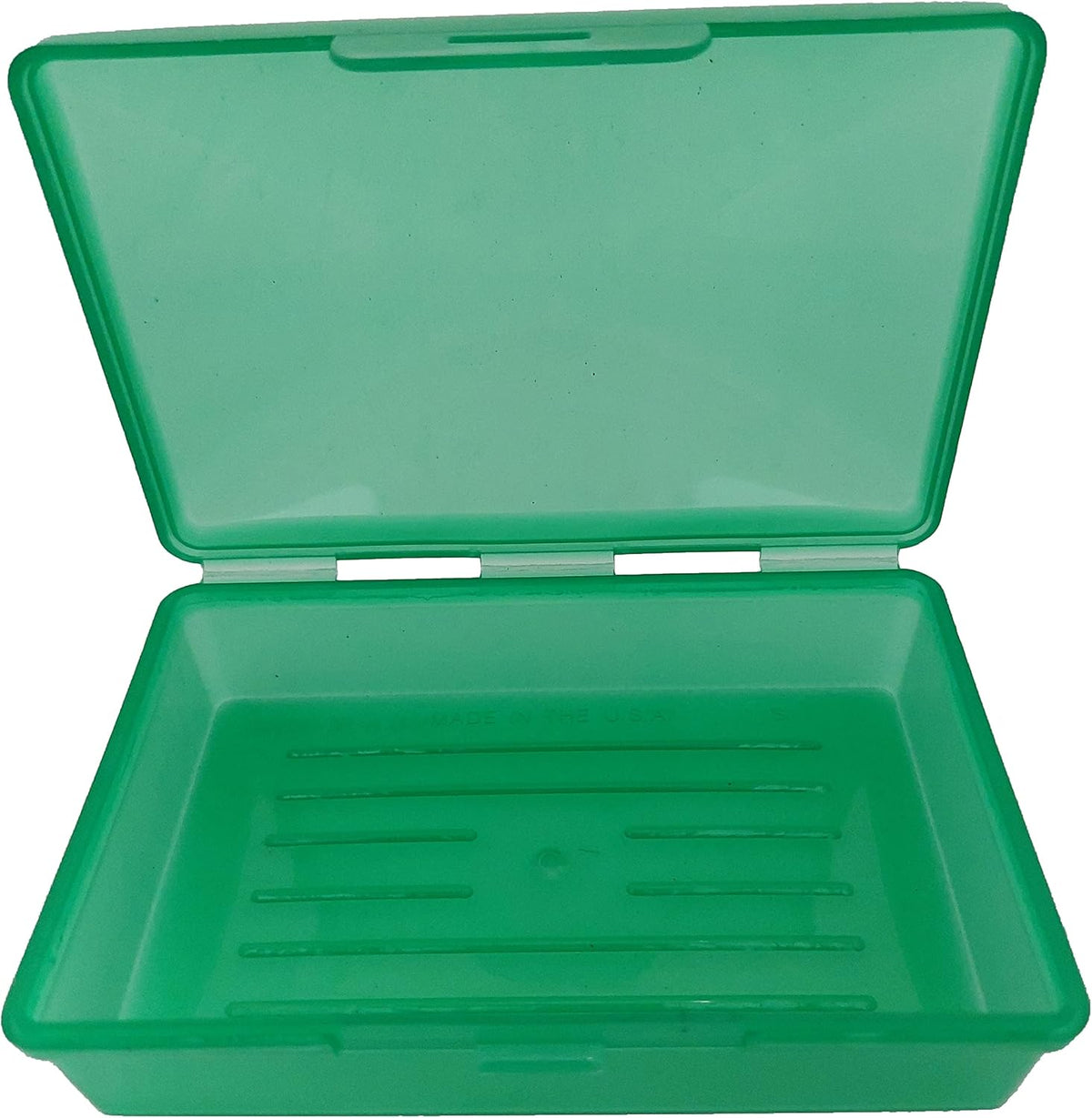 American Comb Travel Soap Box with lid - Clear White - Perfect for Traveling, Gym, or Storage. Made in The USA.