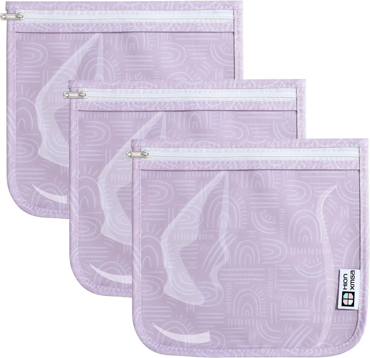 HIONXMGA TSA Approved Toiletry Bag, Set of 3 Clear Travel Toiletry Bag Quart Size Zipper Travel Pouch, Waterproof Makeup Cosmetic Bag for Women Men Kids Toiletries Carry on, Cacti A