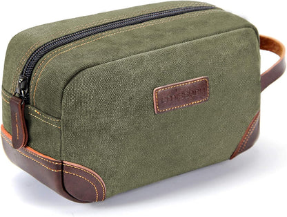 emissary Toiletry Bag for Men, Canvas Travel Toiletry Bag Men's Dopp Kit, Water-resistant Bathroom Bag Mens Shaving Kit, Travel Kit Small Bags, Shaving Bag, Toiletry Bags