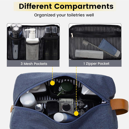 Vorspack Toiletry Bag for Men - Water Resistant Travel Bag for Toiletries, Accessories, Travel Essentials, Gifts - Black