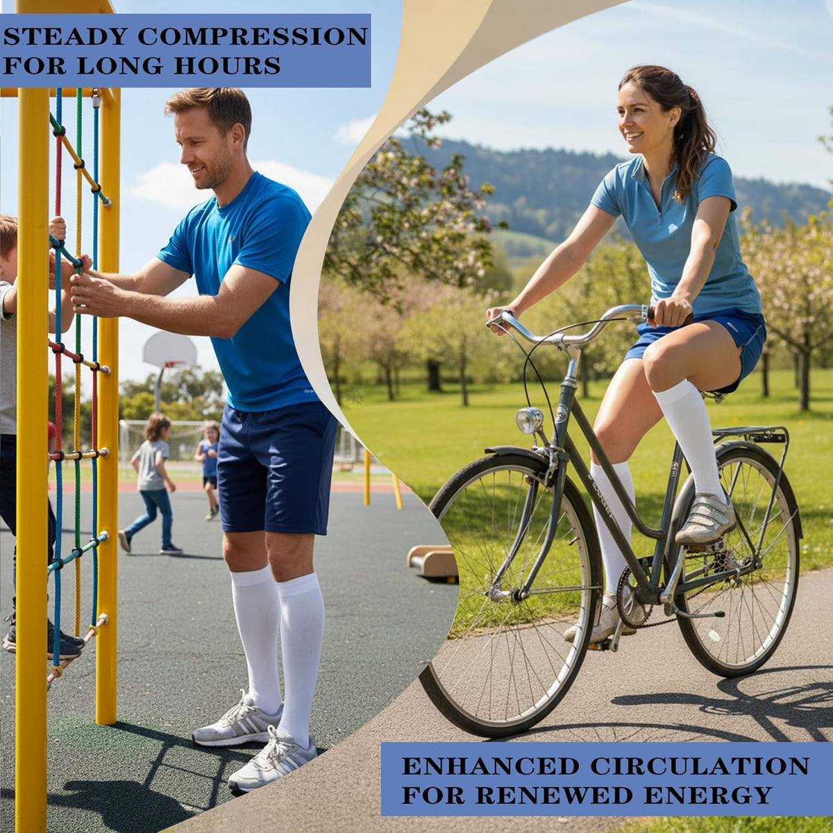 Sooverki Copper Compression Socks for Men & Women 8 Pack 15-20mmHg - Knee High Stockings Best Support for Running Athletic