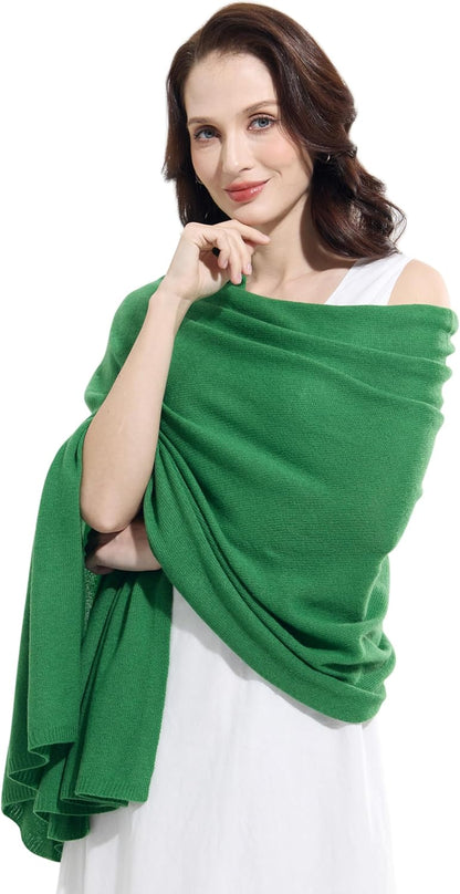 Soft Cashmere Blend Wrap Chic Scarf Stole for Women Wayfarer Travel Extra Large 87"x28" - Colors A
