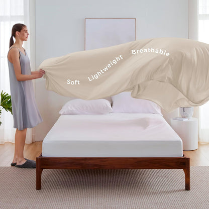 Bedsure Silky Soft Summer Cooling Blanket for Hot Sleepers, Rayon Derived from Bamboo Cold Throw Blanket for Couch, Lightweight Bed Cooling Throw Camping Picnic Travel Outdoor Dorm Essentials, 50x70