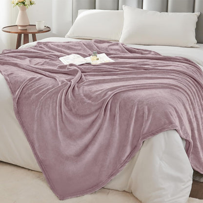 Fleece Blanket Soft Plush Throw for Couch Black 50"x60" - Colors A
