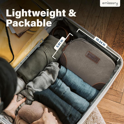 emissary Toiletry Bag for Men, Canvas Travel Toiletry Bag Men's Dopp Kit, Water-resistant Bathroom Bag Mens Shaving Kit, Travel Kit Small Bags, Shaving Bag, Toiletry Bags