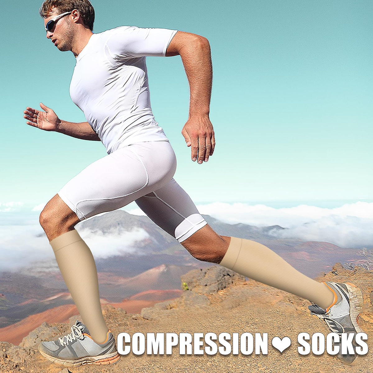 Laite Hebe 3 Pack Medical Compression Sock-Compression Sock For Women and Men Circulation -Best for Running,Nursing,Athletic Sports