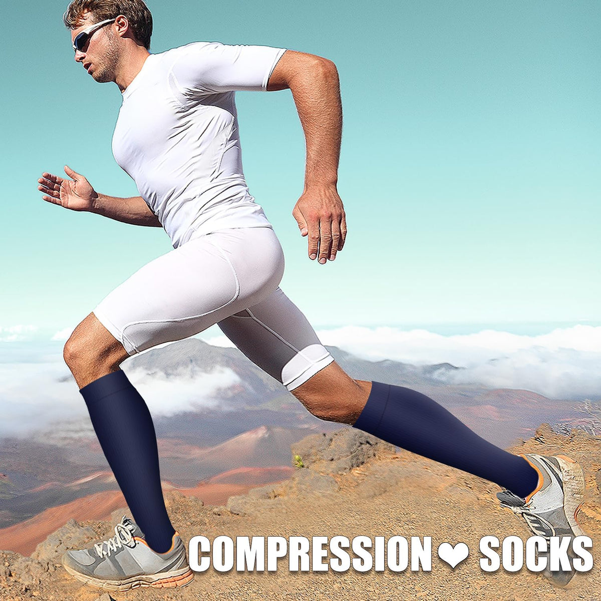 Laite Hebe 3 Pack Medical Compression Sock-Compression Sock For Women and Men Circulation -Best for Running,Nursing,Athletic Sports