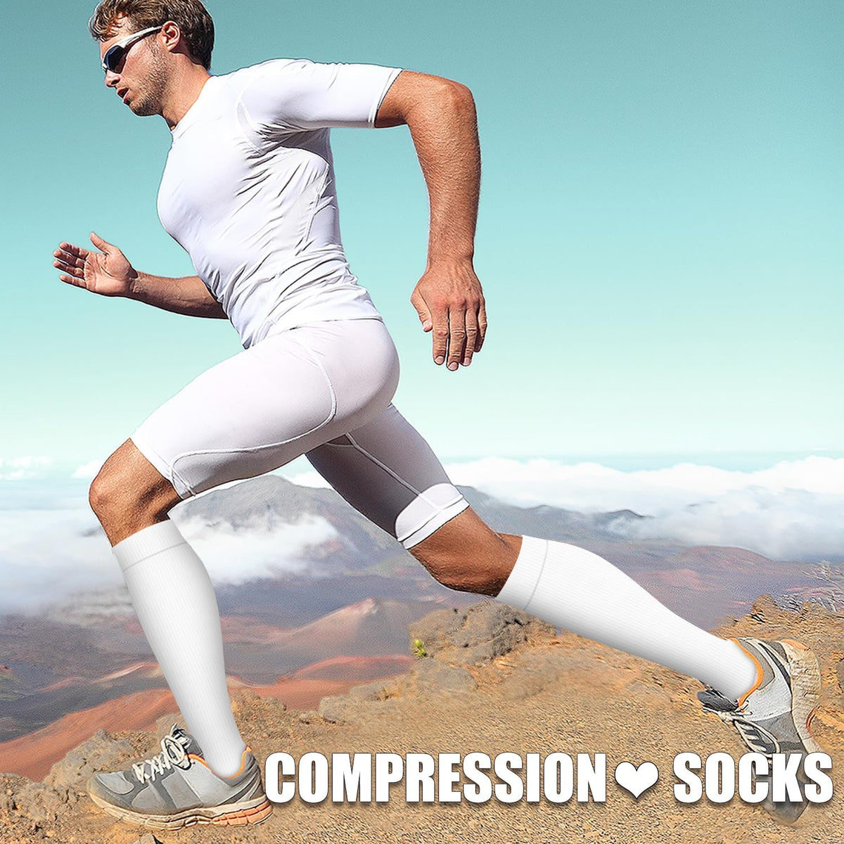 Laite Hebe 3 Pack Medical Compression Sock-Compression Sock For Women and Men Circulation -Best for Running,Nursing,Athletic Sports