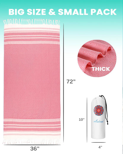 Antfuny Turkish Beach Towels Vacation Essentials Quick Dry Sand Free Oversized Bath Pool Swim Towel Extra Large XL Blanket Adult Travel Cruise Accessories Must Haves Clearance Stuff Necessities - Colors B