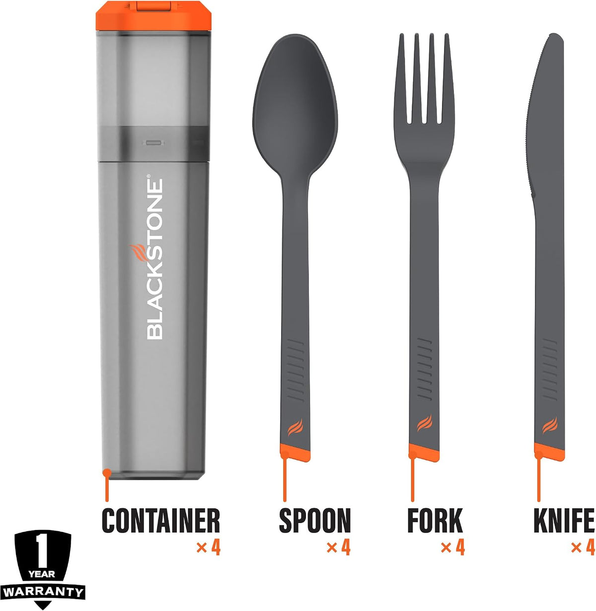 ® Camping Utensils Set for Outdoor Cooking, 4 Pack