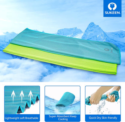 4 Pack Cooling Towels (40"x12") for Neck and Face Instant Cooling