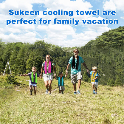4 Pack Cooling Towels (40"x12") for Neck and Face Instant Cooling