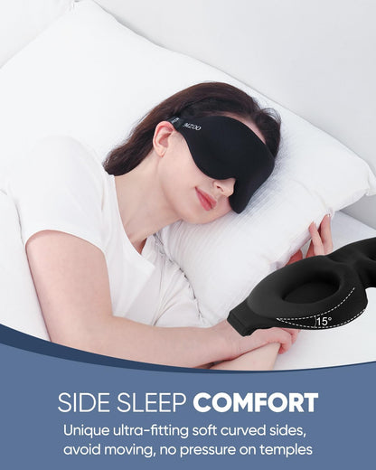 Luxury Sleep Mask for Women Men Patented Light Blocking Design