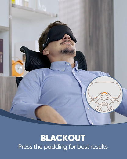 Luxury Sleep Mask for Women Men Patented Light Blocking Design