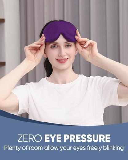 Luxury Sleep Mask for Women Men Patented Light Blocking Design