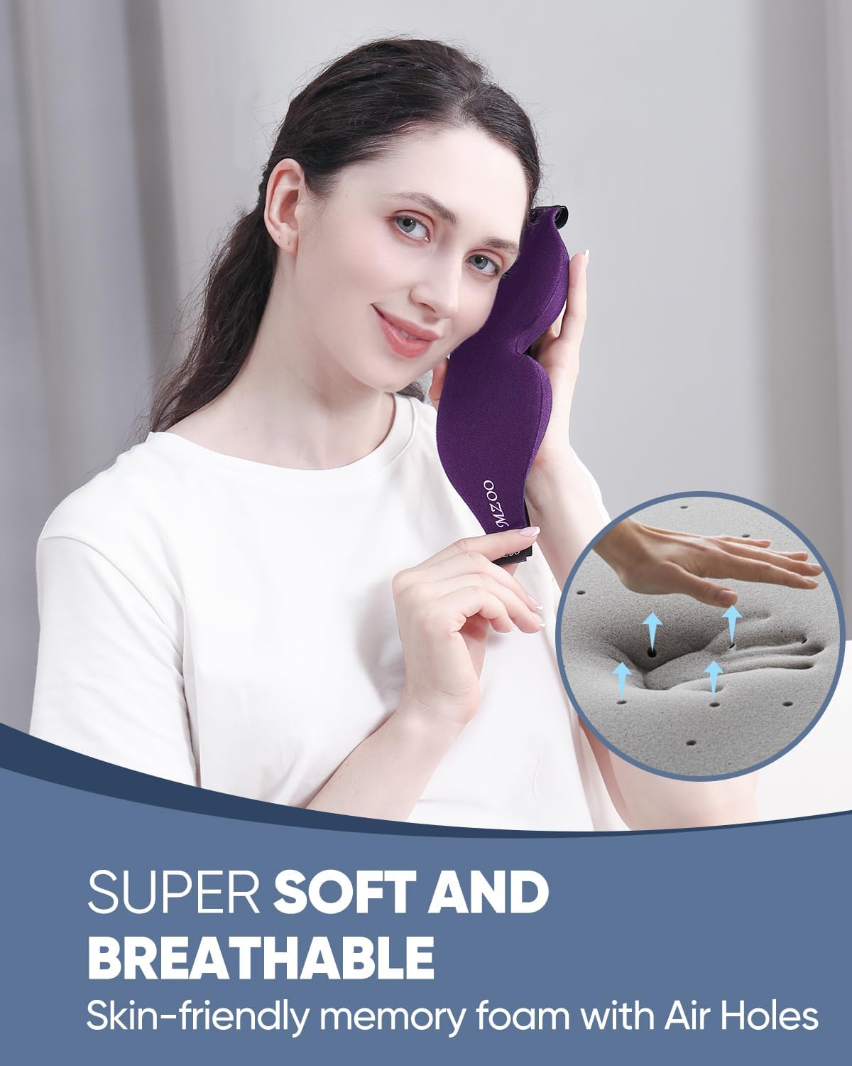 Luxury Sleep Mask for Women Men Patented Light Blocking Design