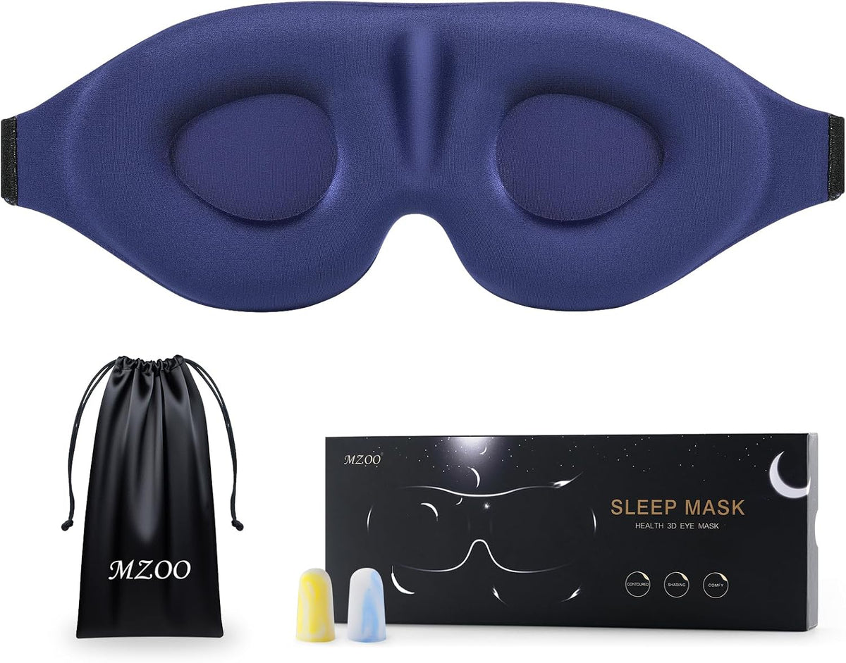 Luxury Sleep Mask for Women Men Patented Light Blocking Design