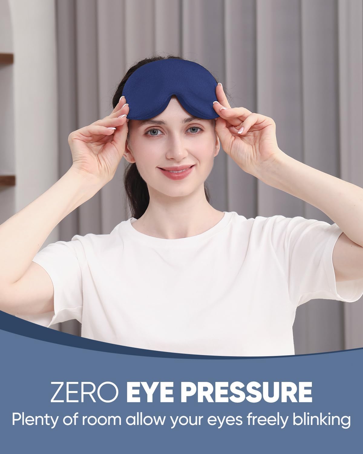 Luxury Sleep Mask for Women Men Patented Light Blocking Design
