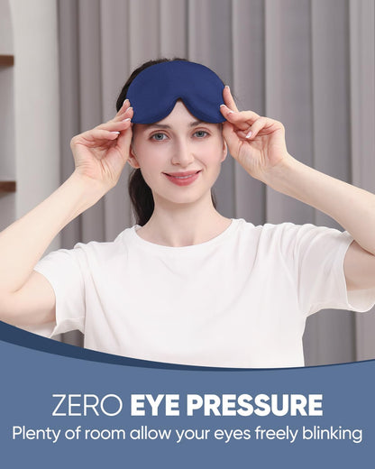 Luxury Sleep Mask for Women Men Patented Light Blocking Design
