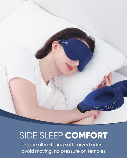 Luxury Sleep Mask for Women Men Patented Light Blocking Design