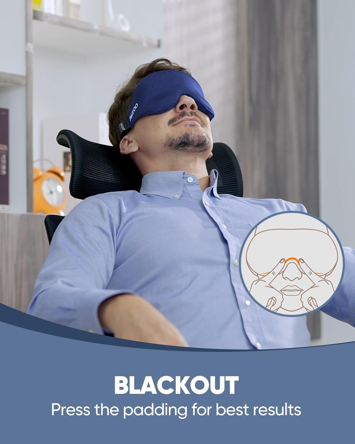 Luxury Sleep Mask for Women Men Patented Light Blocking Design