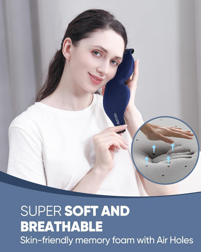 Luxury Sleep Mask for Women Men Patented Light Blocking Design