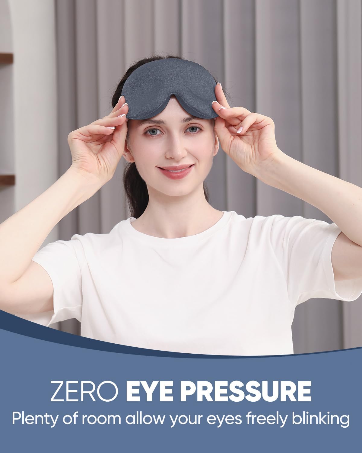 Luxury Sleep Mask for Women Men Patented Light Blocking Design
