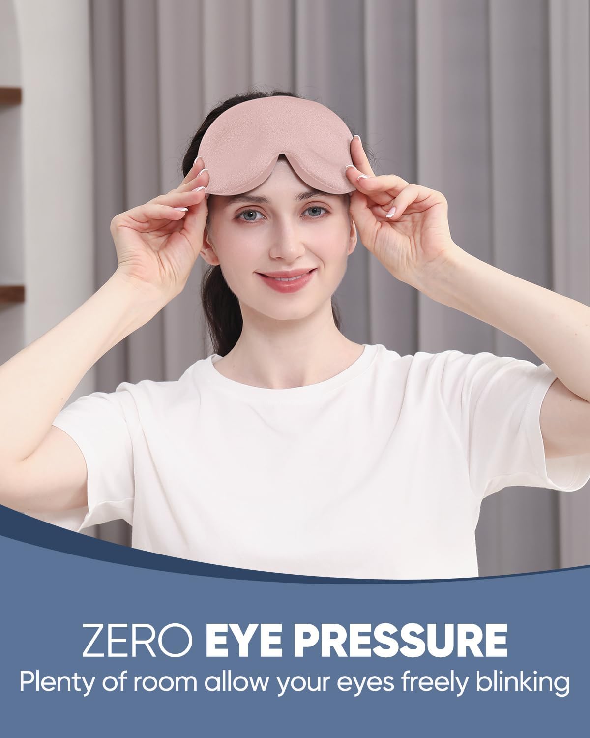 Luxury Sleep Mask for Women Men Patented Light Blocking Design