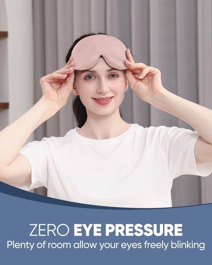 Luxury Sleep Mask for Women Men Patented Light Blocking Design