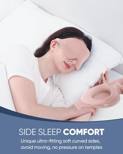 Luxury Sleep Mask for Women Men Patented Light Blocking Design