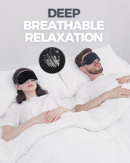 Luxury Sleep Mask for Women Men Patented Light Blocking Design