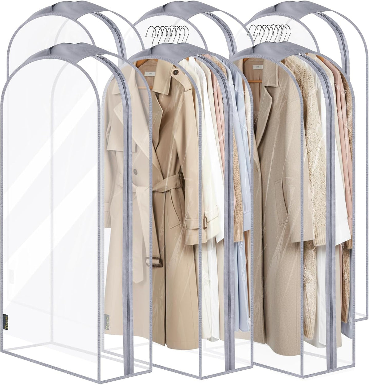 2PK Garment Bags for Hanging Clothes, 40" Suit Bag for Closet