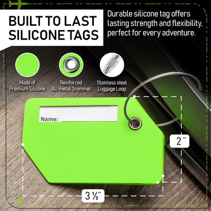 Luggage Straps for Suitcases, TSA Approved, 4-Pack, Green