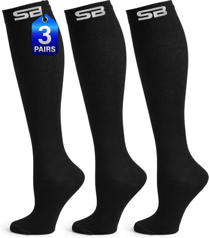 3-Pair Compression Socks (15-20mmHg)