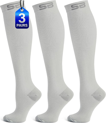 3-Pair Compression Socks (15-20mmHg)