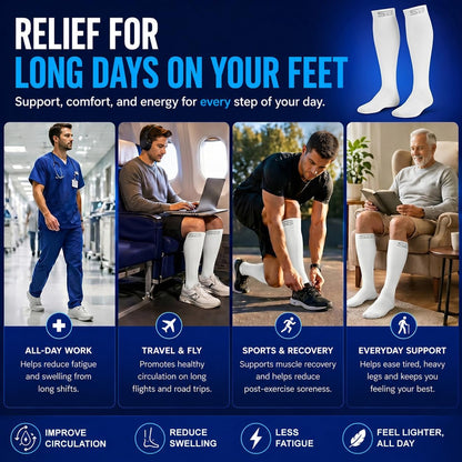 3-Pair Compression Socks (15-20mmHg)