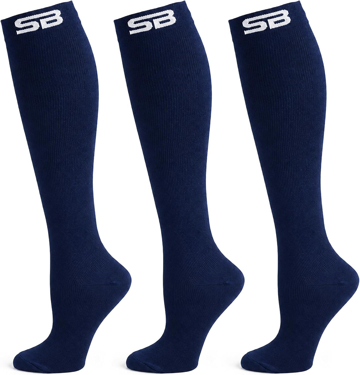 3-Pair Compression Socks (15-20mmHg)