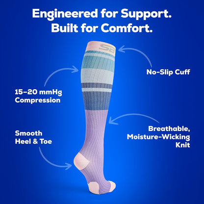 3-Pair Compression Socks (15-20mmHg)