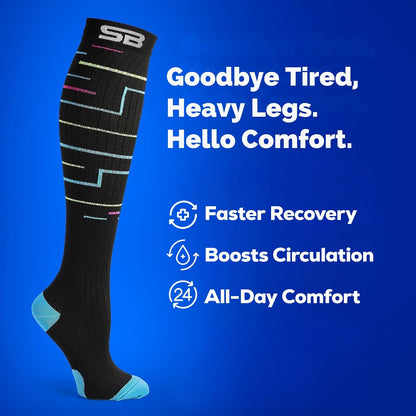 3-Pair Compression Socks (15-20mmHg)
