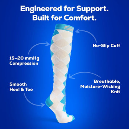 3-Pair Compression Socks (15-20mmHg)