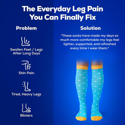 3-Pair Compression Socks (15-20mmHg)