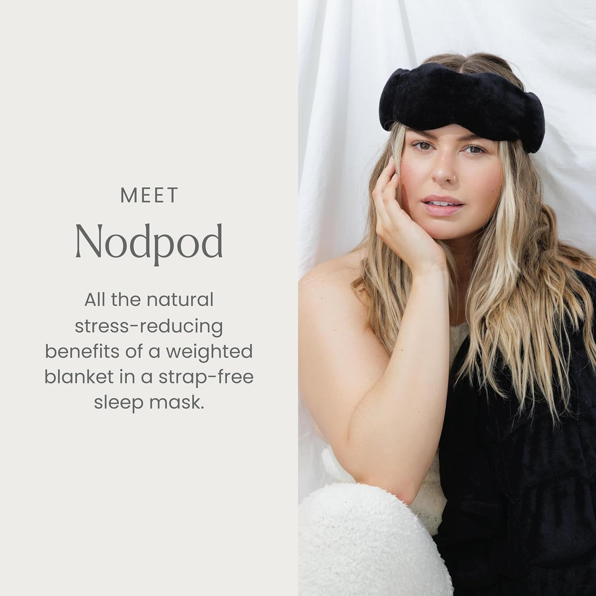 Patented Gentle Pressure Sleep Mask, Weighted Eye Mask