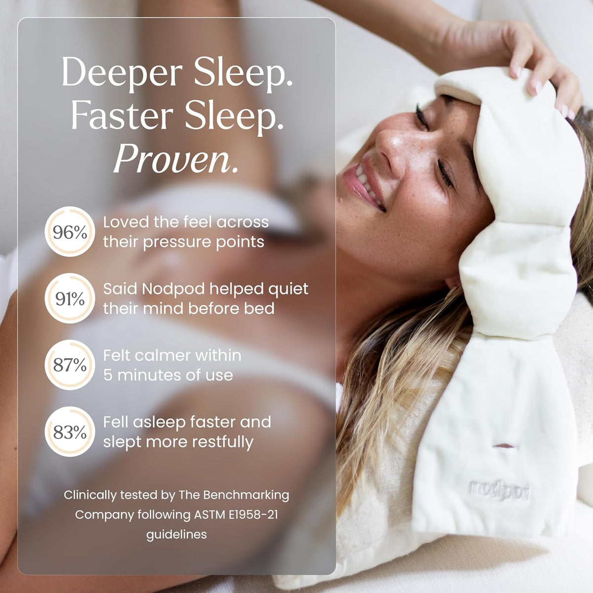 Patented Gentle Pressure Sleep Mask, Weighted Eye Mask